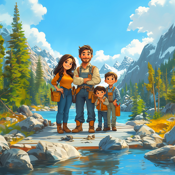 Christopher with his loving family