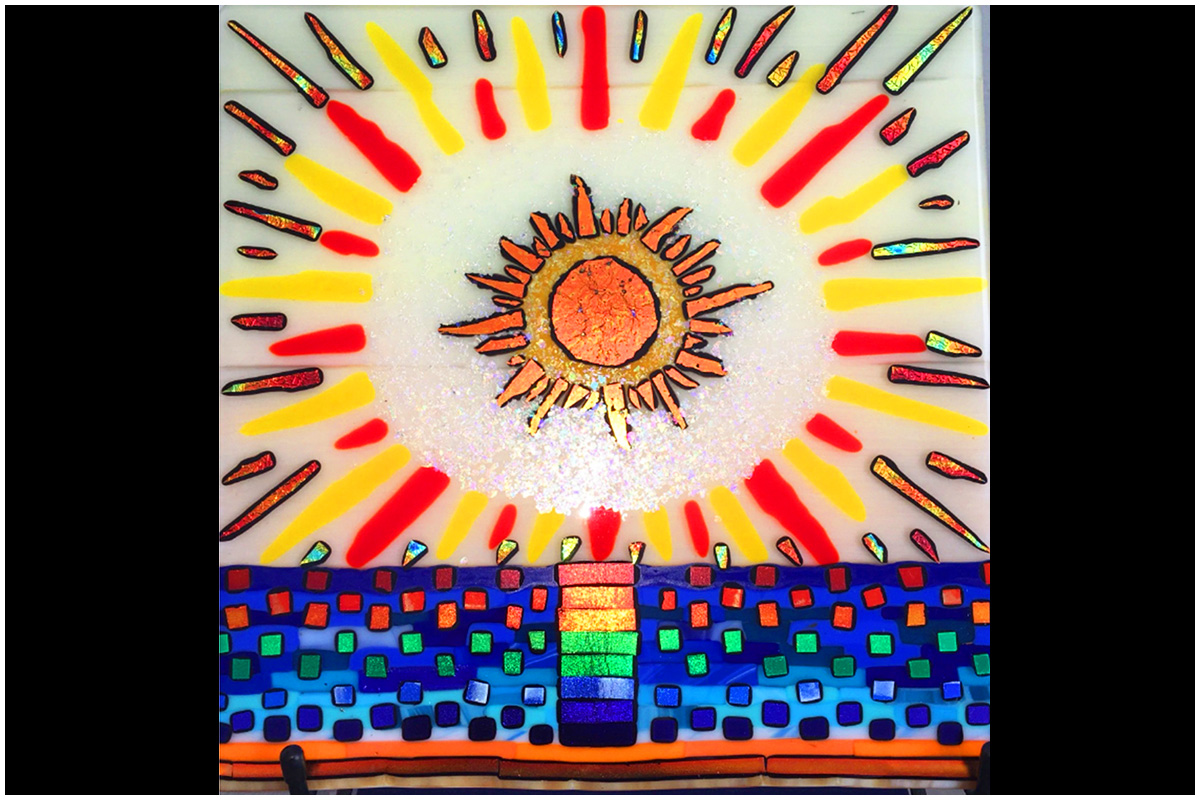 Dichroic Glass Hawaii Beach Sunset