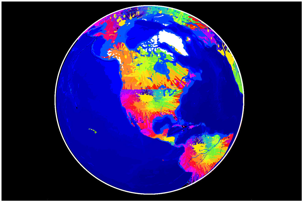 Vibrant Earth Globe Design