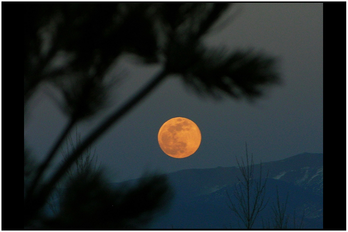 Moonrise Over Gardnerville Mountains