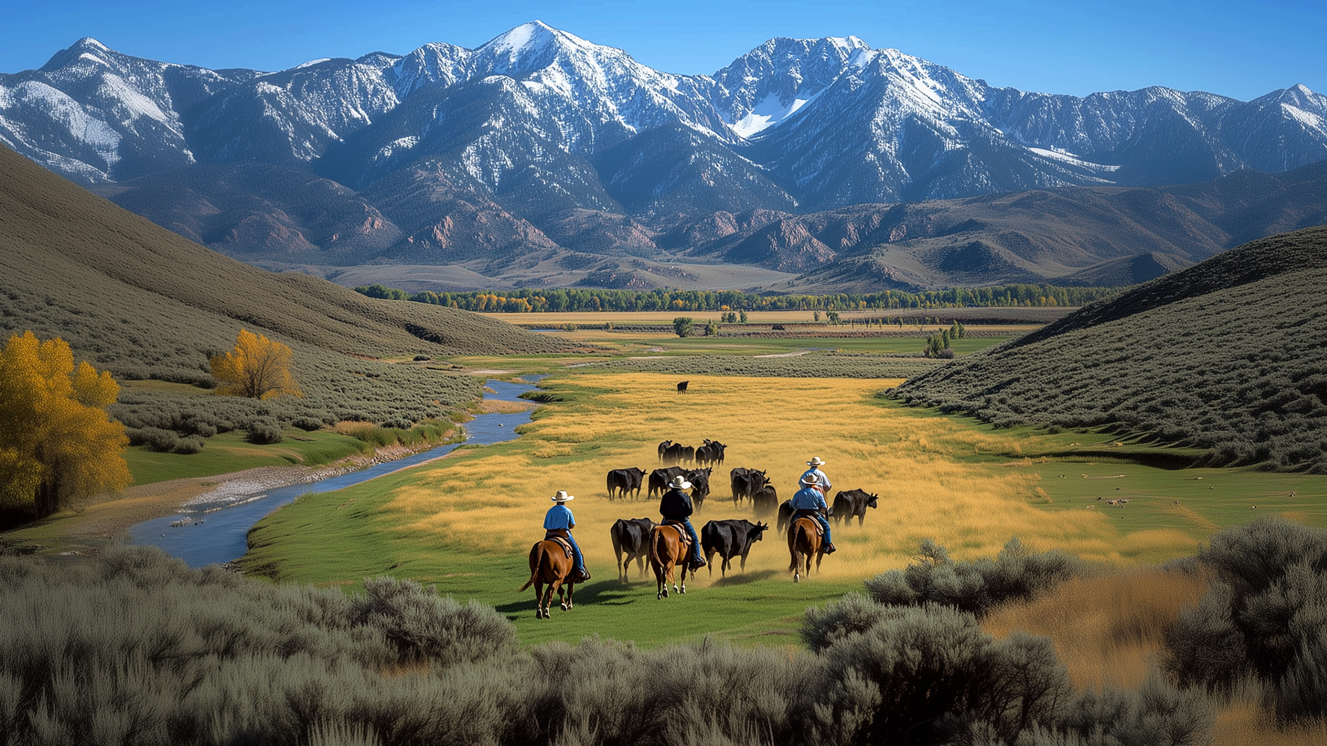 Family working ranch in Carson Valley