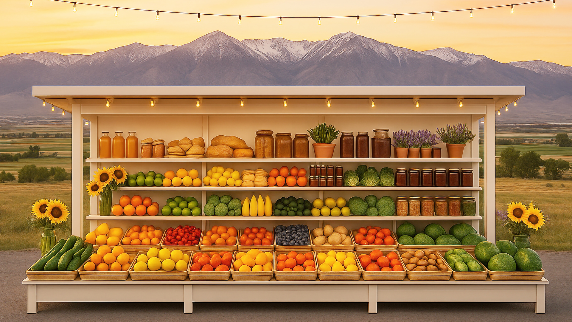 Farm fresh baked goods and produce