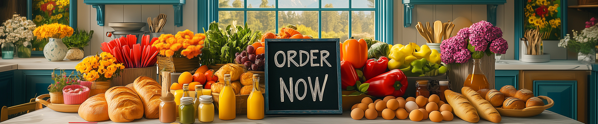 Farm fresh goods being prepared for pickup, delivery, and shipping